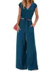 Ropa de Mujer Europea y Americana en Stock 2026 Nuevo Amazon Verano Crop Top de Cuello de Corbata Pantalones de Pierna Ancha Conjunto de Moda Casual