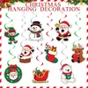 FelizNavidad Adornos colgantes en espiral con temática navideña, decoraciones de papel, decoraciones para arrangement de escena de casa de pan de jengibre