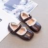 Sapatos Pequenos de Couro para Meninas Sapatos de Princesa Moda Outono 2025 Novos Sapatilhas Versáteis com Cadarço para Meninas Rasteirinhas Shallow com Bico Aberto Loafers