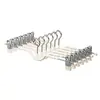 Colgador de Pantalones con Pinzas para Uso Doméstico, Colgador Antideslizante para Faldas, Estante para Pantalones de Cuello Corto Integrado en Armario