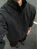 Chaqueta de vuelo de estilo americano desconstruida con cuello alto para hombre, primavera y otoño, chaqueta de béisbol resistente con patchwork, abrigo corto de trabajo