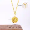 Tienda de Oro Mismo Estilo 24K Oro Brillante Margarita Girasol Collar Flor Cadena para Clavícula Moda Elegante Versátil Collar para Mujeres