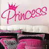 Inglés PRINCESA Corona niña habitación infantil mesita de noche dormitorio decoración PVC comercio exterior pegatina de pared A1131