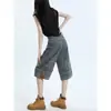 Shorts de mezclilla de cintura alta para mujer, nuevo estilo verano 2026, holgados y ligeros, adecuados para mujeres petite.