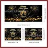 Nova Bandeira de Garagem para Véspera de Ano Novo de 2027 Fogos de Artifício Champanhe Contagem Regressiva Festa Cortina de Porta Banner Decoração de Cena de Festival