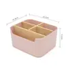 Porta bolígrafos con logo de lote pequeño Organizador de papelería Caja de almacenamiento para escritorio del hogar Caja de almacenamiento para brochas de maquillaje