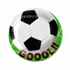 Juego de Vajilla Desechable para Cumpleaños Infantil Plato de Papel Ambiente Festivo Fiesta Patrón de Fútbol Tema de Fiesta Verde
