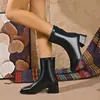 Chegada Nova Outono 2026 Comércio Exterior Tamanho Grande Feminino Casual Confortável Moda Europeia Americana Outerwear Sapatos de Salto Alto Botas