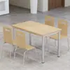 Combinación de mesa y sillas para comedor rápido KFC para cafeterías estudiantiles, snack bars de restaurantes y uso en comedores comerciales