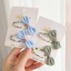 Accesorios para el Cabello con Lazo Floral Estilo Coreano para Niños Pinza para el Pelo de Bebé con Lazo Lindo Pinza Rota de Tela Pinza para el Borde del Flequillo