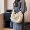 Bolsa Transversal de Lona Lavada para Homens, Marca da Moda, Bolsa de Ombro de Grande Capacidade, Bolsa Mensageira Casual de Cor Sólida para Estudantes, Versátil