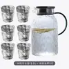 Tetera de agua fría espesa resistente a altas temperaturas para el hogar y el restaurante, tetera de vidrio de gran capacidad para agua hervida y té, alto valor estético