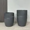 Vasos de Flores de Piso de Óxido de Magnésio Atacado, Plantas Verdes para Pátio de Villa, Decoração Suave para Casa, Arranjos de Flores, Mobiliário para Sala Modelo de Escritório de Vendas