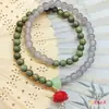 Pulsera de Sándalo Verde y Camelia Nuevo Rosario Joyería Nuevo Estilo Chino Creativo Pulsera Pequeña