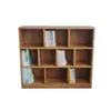 Estantería de Piso de Olmo Combinación Librería Estante de Almacenamiento de Juguetes para Niños Libros Ilustrados Personalizable Sala de Estar Simple Almacenamiento de Madera Maciza