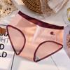 Otoño e Invierno Nuevo Sin Costuras Algodón Puro Triángulo Cintura Media Estampado de Frutas Niñas Lindo 3A Ácido Hialurónico Antibacteriano Ropa Interior para Mujeres