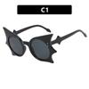Gafas de sol de murciélago de moda personalizadas ins, gafas de sol para disfrazarse de Halloween 2023, nuevas gafas de sol transfronterizas europeas y americanas