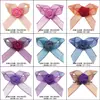 10 Colores Rosa 2 Mariposas Rosas 8D05MA Flor Yao Ming Adornos Hilo de Nieve Fantasía Cinturón Making Caja de Regalo Floret de Disfraz