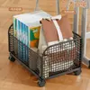 Caja de almacenamiento de libros para aulas de estudiantes de secundaria, caja de libros con ruedas, estante de almacenamiento de bolsas de libros móvil, carrito de libros para estudiantes