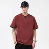 Camiseta de Algodón con Tecnología de Enfriamiento de Gama Alta Cuello Redondo para Hombre Verano 2026 Nuevo Estilo Sencillo Estilo Maduro Blanco