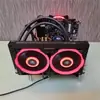 Gabinete de Computador Aberto Transparente de Acrílico DIY Simples para Desktop Suporte de Placa-mã Matx/Itx