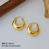Moda Europea y Americana Estilo Old Money Sencillos Elegantes Versátiles Dorados Cepillados Mate Pendientes de Lujo Ligero de Gama Alta Brazaletes para Orejas Pendientes