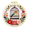Kit de Bordado para Pássaros Pequenos em uma Gaiola, Estilo Nórdico, Decoração de Sala de Estar Ins, Arte de Parede DIY Feita à Mão, Atacado do Fabricante