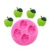 Cuatro pétalos naranjas uva manzana fresa fruta DIY pastel de chocolate molde de silicona decoración modelado horneado