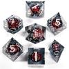 Nuevo set de dados de resina puntiagudos de calavera de gran venta del fabricante, dados afilados, dados poliédricos, dados para juegos de rol DND