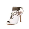 Elegantes Sandalias de Tobillo con Aberturas Boca de Pez de Caña Baja con Tacón Alto para Club Nocturno 40-48 Zapatos de Comercio Exterior