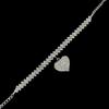 Tobillera de playa de amor con diamantes completos de personalidad de moda europea y americana, chapada en oro, con forma de corazón, lujo ligero, con incrustaciones de diamantes de imitación, gota de agua, joyería para el pie