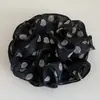 Anillo para el cabello de lunares retro francés, cordón para el cabello de lunares, accesorio para la cabeza, cola de melocotón perezosa, titular