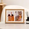 Marco de Fotos de Madera Maciza Simple y Creativo para Mesa con Impresión de Fotos Combinación de Dos Piezas Foto Pareja Vestido de Novia Marco de Fotos de 6 Pulgadas Regalo