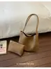 Bolsa tote grande e descontraída para mulheres, nova bolsa de ombro vintage com padrão trançado para o dia a dia, bolsa de nicho para o antebraço