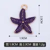 Pulsera de Abalorios Individuales de Estrella de Mar con Goteo de Aceite DIY, Accesorios para Colgantes de Collar, Materiales Mezclables y Vendibles al Por Mayor, Venta Directa de Fabricantes Transfronterizos