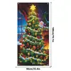 Qzbmt041-052 Cortina de Puerta Navideña Transfronteriza Decoración de Ancho de Puerta Papá Noel Decoración Festiva Banderín