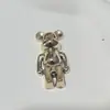 Joyería de Oso con Lazo Galvanizado Pasador Accesorios Funda para Teléfono Celular Zuecos Zapatos Peludos Material de Manualidades Parche