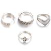 Deseo AliExpress Set Combinado Creativo Explosivo Anillo Cruz Luna Sol Anillo de Cuatro Piezas
