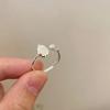 Exquisito Anillo de Piedra de Luz de Luna para Mujer Lujo Ligero Sensación de Alta Gama Anillo de Dedo Moderno Distintivo Estilo Dulce Cool Ajustable Anillo de Dedo para Adelgazar