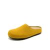 Pantuflas de Cuero de Vaca de Primera Capa 2025 Perezosas Retro Lindas Azules Suela Suave para Mujeres Embarazadas Slip-on Dedos de Pie Zapatos tipo Burken