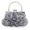 Bolsa de Tela de Flores de Seda y Satén de Comercio Exterior Cosida a Mano 14 Bolsas de Cena de Rosa Bolsa de Vestido de Tela de Satén Bolsa para Novia Mujer