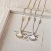 Vestido Mini Exquisito, Luxo Leve e Colar Delicado, Gargantilha em Forma de Leque, Pingente de Concha, Madrepérola, Corrente de Clavícula de Alta Qualidade e Exquisita