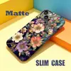 Funda de Teléfono para Niñas Estilo Medieval Europeo Vidrio de Colores Patrón de Camelia Película de Cobertura Total Apple 17 Ultradelgada Ligera