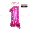 Venta Caliente 16 pulgadas Imitación Belleza Globos Digitales Fiesta de Cumpleaños Infantil Decoración de Eventos Arreglo Globos de Película de Aluminio Venta al por Mayor