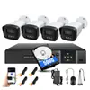 Kit de Vigilância Câmera Cctv Fábrica Kit Câmera Ahd Conjunto de Câmeras de Vigilância 4 Vias 8 Vias