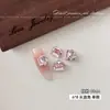 Acessórios de arte de unha K9 de cristal retangular longo empilhados com strass, rosa claro brilhante, azul, vermelho rosa, sem base, pequenas pedras de cristal de rocha empilhadas em esferas de strass