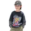 Camiseta Patchwork Dos en Uno para Niños, Sudadera de Manga Larga Estilo Coreano Otoño Nuevo para Niños, Camiseta Básica Infantil, Camiseta de Moda