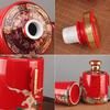 Botella de Vino Vacía de Cerámica Jingdezhen 1.8kg Libras Roja Doble Asa Doméstica Sellada Botella de Licor Jarra de Vino con Caja de Regalo