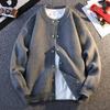 Suéter de Punto Cardigan Chaqueta para Hombre con Bordado de Caballo, Estilo Old Money, Botones Turquesa, Moda Transfronteriza al por Mayor