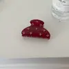 Presilha de Garra Flor com Strass Simples Elegante Clip de Tubarão de Acetato Versátil Presilha de Garra para Coque na Nuca Acessório de Cabelo Diário